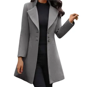 Ariana™ - Tailored Button-Down Long Coat
