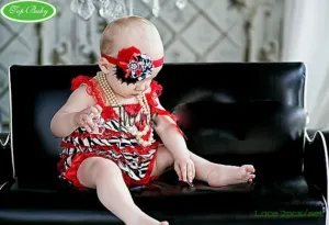 Baby Romper Petit Lace Romper with Headband Set