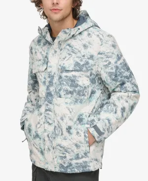 Bass Outdoor Men's Performance Hooded Pocket Jacket Coat Blue White Small