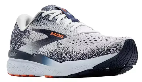 Brooks Ghost 16 White Peacoat Orange Men's