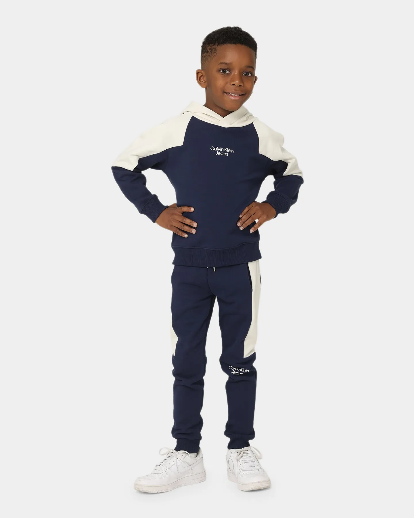 Calvin Klein Kids' Colour Block Stack Logo Set Peacoat