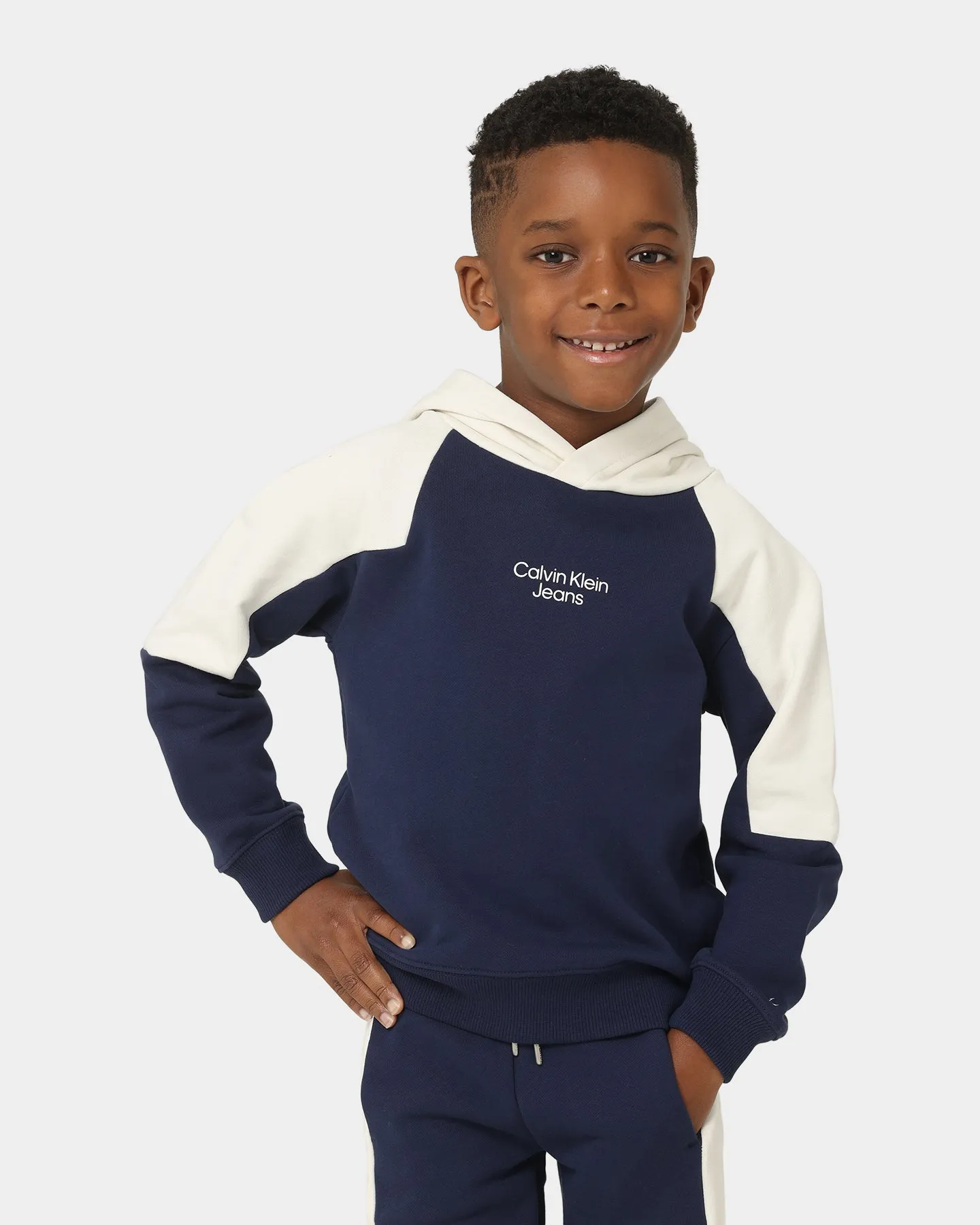 Calvin Klein Kids' Colour Block Stack Logo Set Peacoat