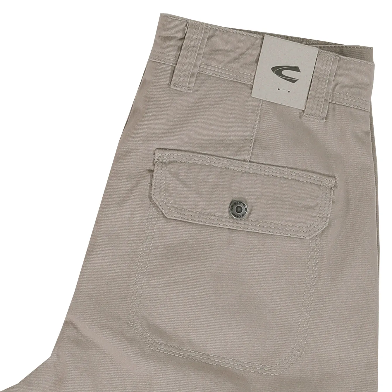 camel active Men Cargo Shorts in Regular Fit with Multipockets in 3 Colours Solid Cotton Twill 9-303AW24CT0906