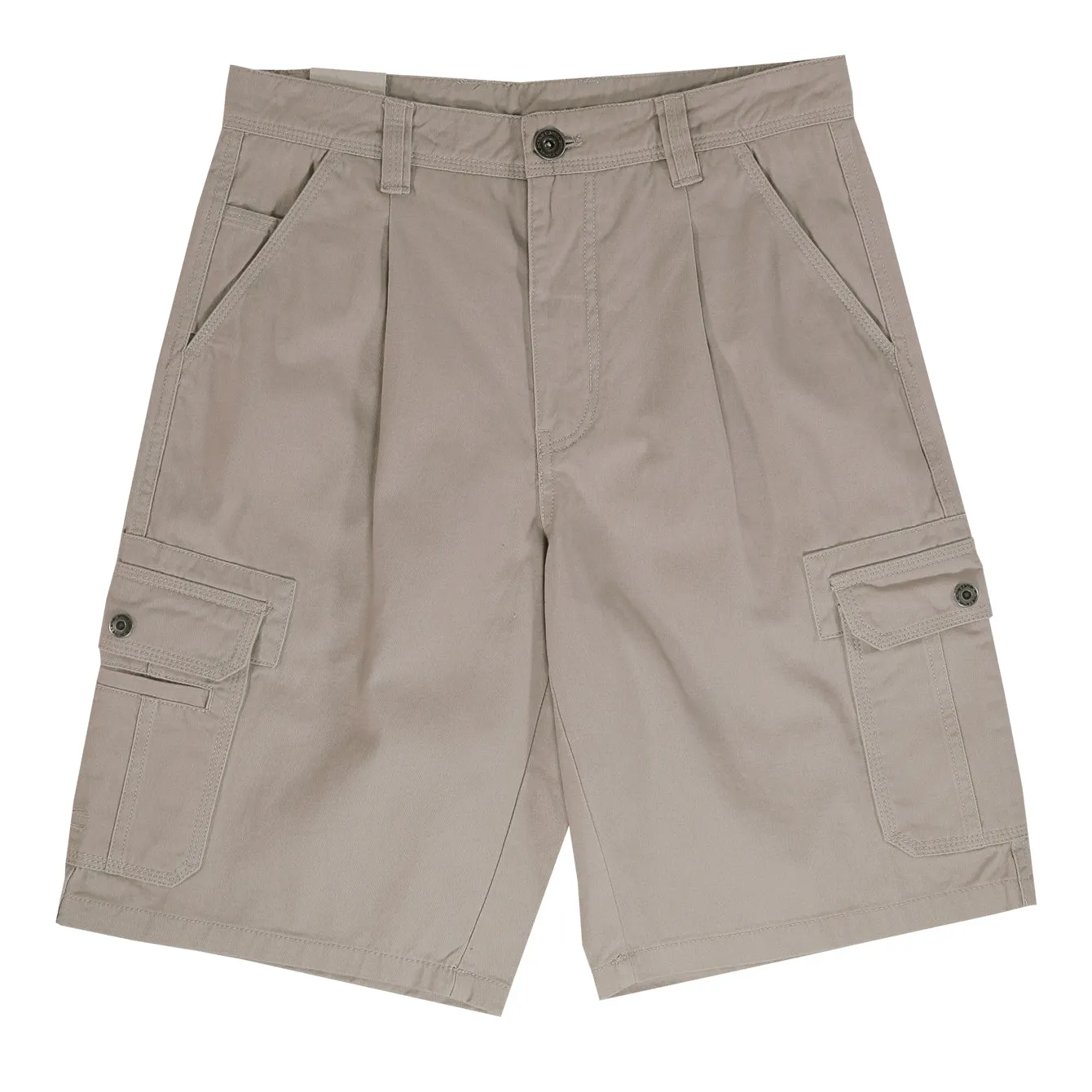 camel active Men Cargo Shorts in Regular Fit with Multipockets in 3 Colours Solid Cotton Twill 9-303AW24CT0906