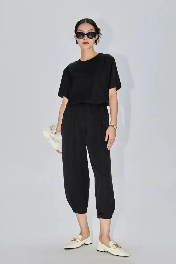 Casual Balloon Silk Pants