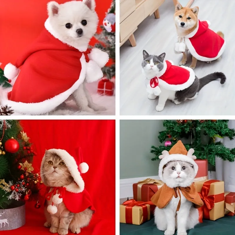 Cat Christmas Outfits Dog Cat Santa Claus Outfit
