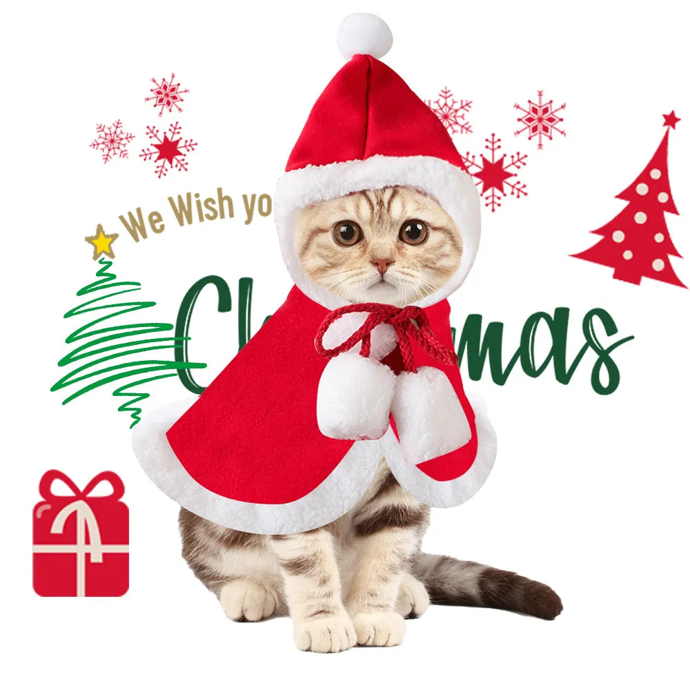 Cat Christmas Outfits Dog Cat Santa Claus Outfit