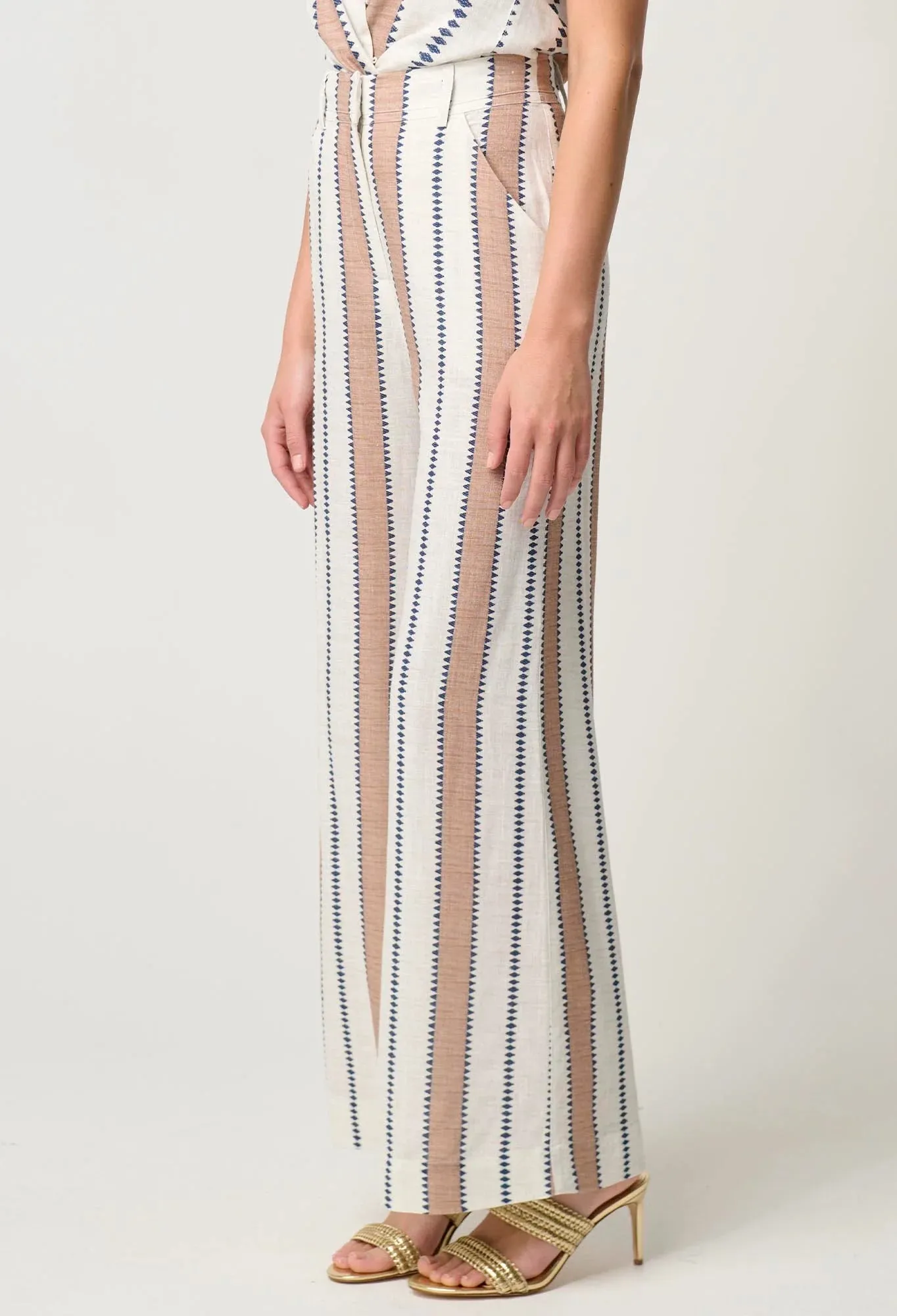 Dynasty Stripe Wide Leg Pant