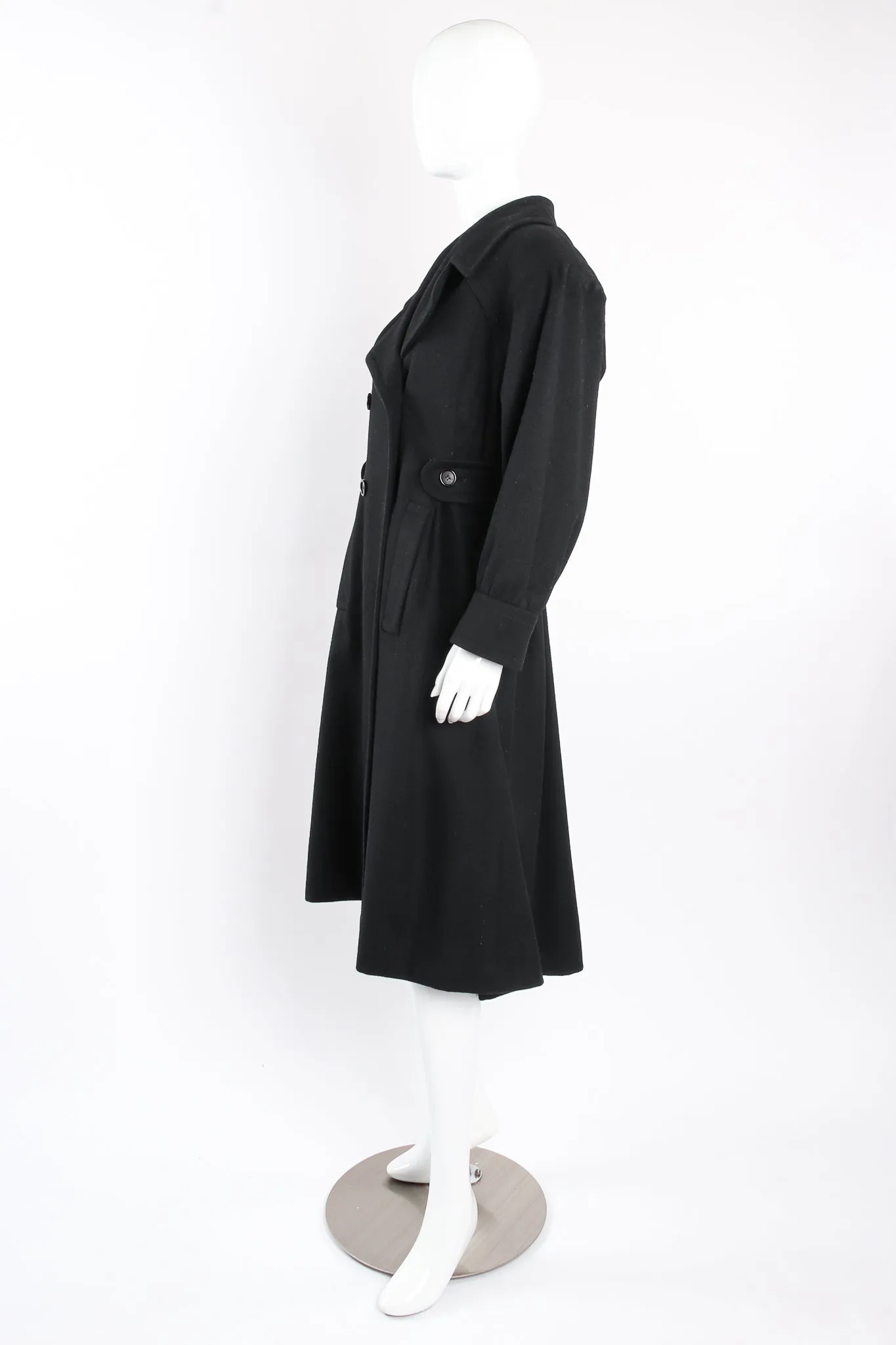 Flared Wool Princess Peacoat