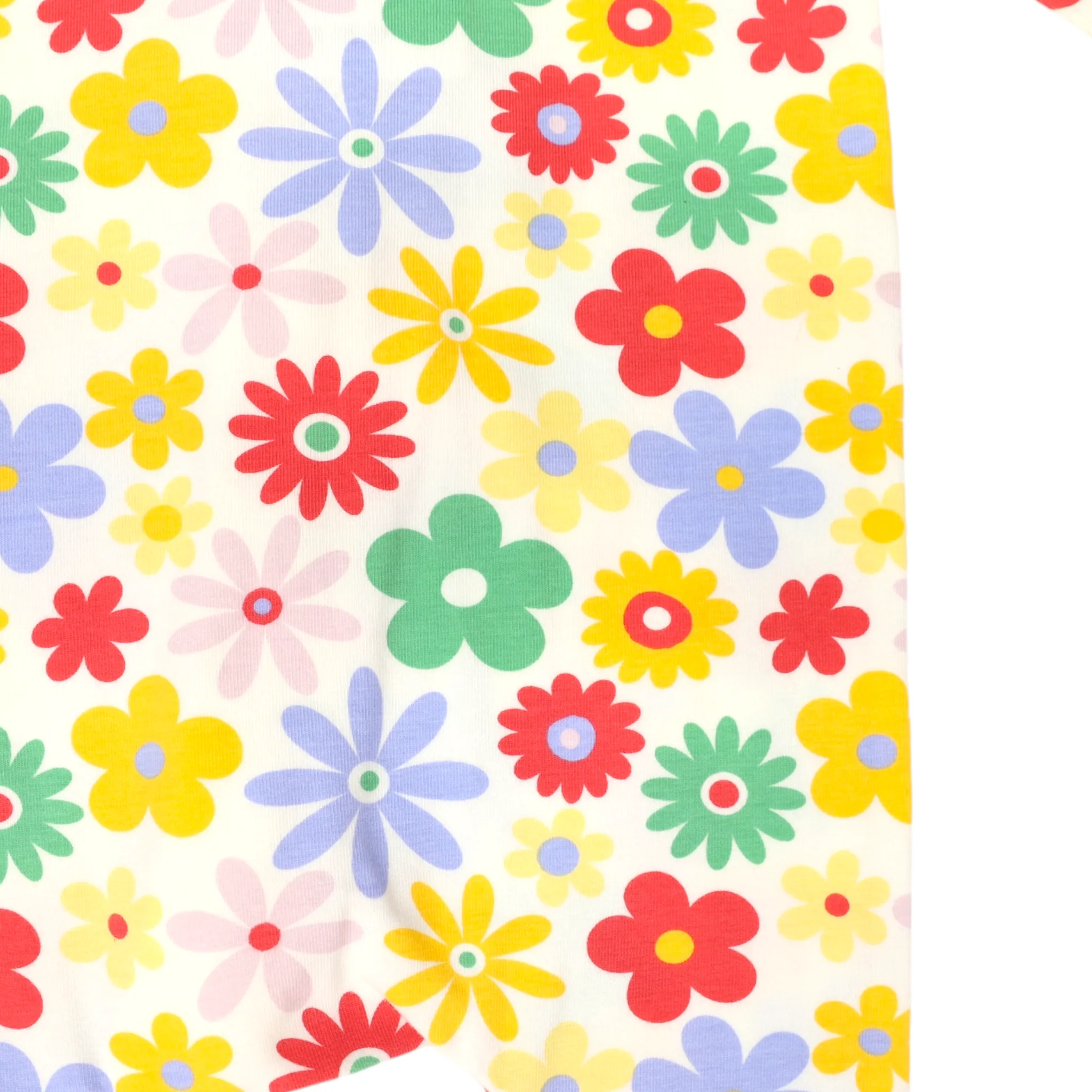 Flower Print Long Sleeve Zip Romper Cloud