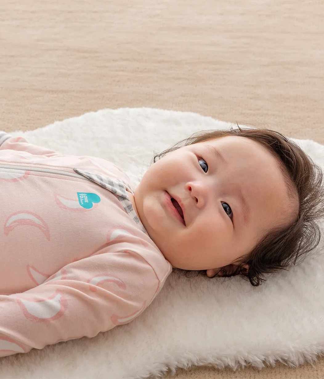 Footless Romper Cotton Pink Eclipse