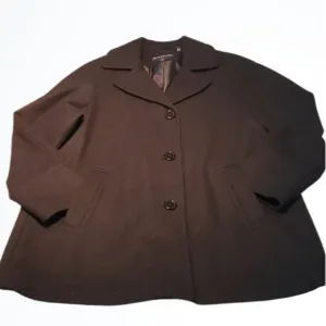 Forecaster of Boston Black Wool Blend Pea Coat Size 10