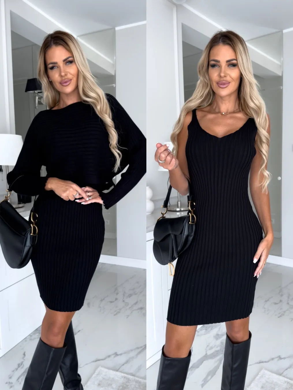 Gina 2-in-1 Sweater Dress | Elegante gebreide dames jurk