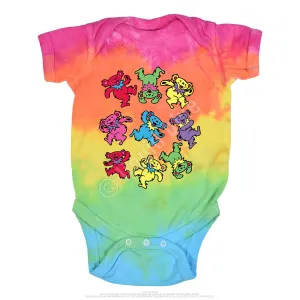 Grateful Dead Spiral Bears Baby Bodysuit