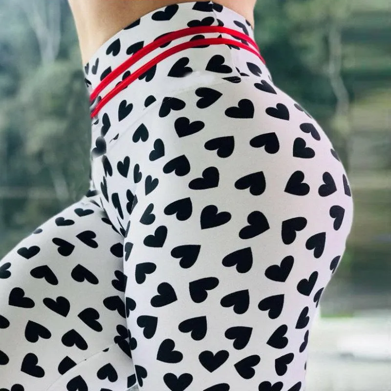 Heart Print Fitness Leggings