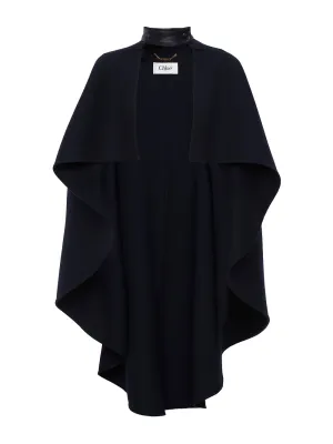 High-Low Wool Cape