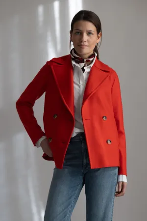 Jakke - Peacoat Light Pressed Wool Bright Red