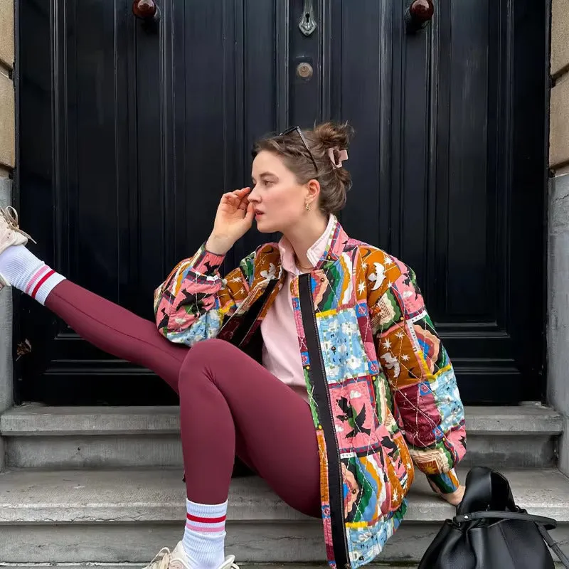 Kayte Bohemian Printed Quilted Cotton Jacket