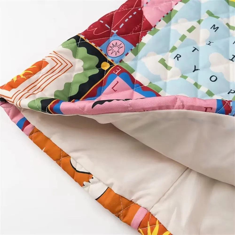 Kayte Bohemian Printed Quilted Cotton Jacket