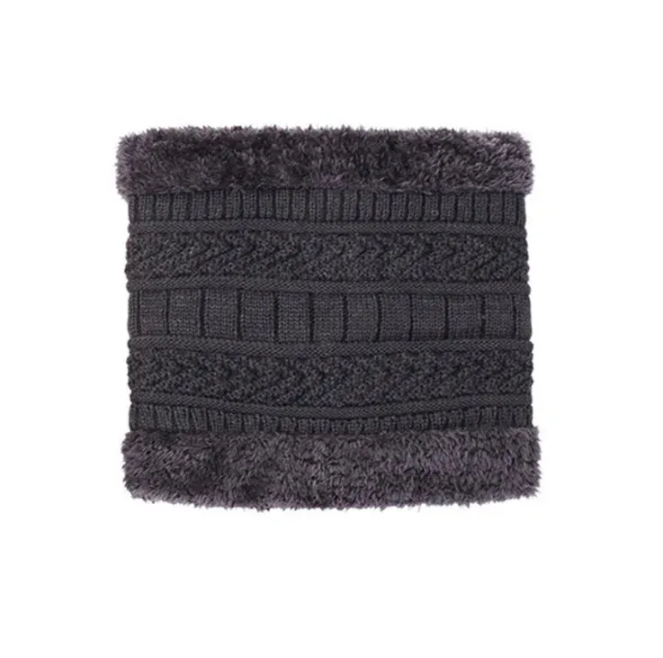 Knitted Winter Beanie with Scarf – Thick Wool Balaclava Cap