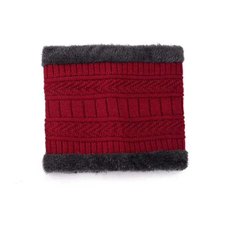 Knitted Winter Beanie with Scarf – Thick Wool Balaclava Cap