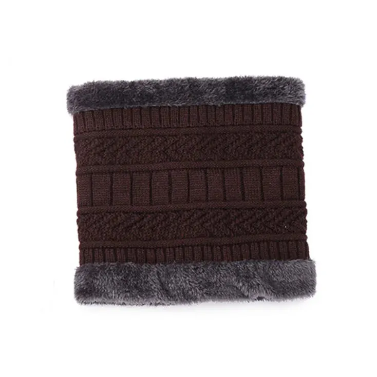 Knitted Winter Beanie with Scarf – Thick Wool Balaclava Cap