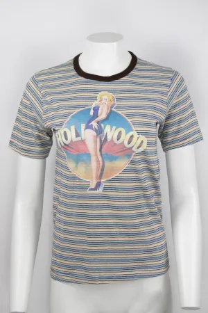 Ladies Hollywood Marylin Monroe print t-shirt - S