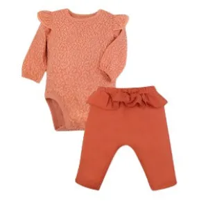Leaves Ruffle 2pc Pant Set