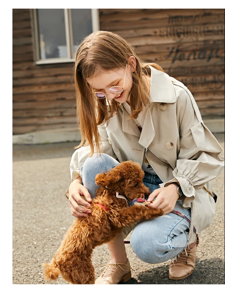 LEDDIN DESIGN BALLOON SLEEVE TRENCH COAT