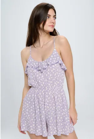 Lilac Flower Shop Floral Romper
