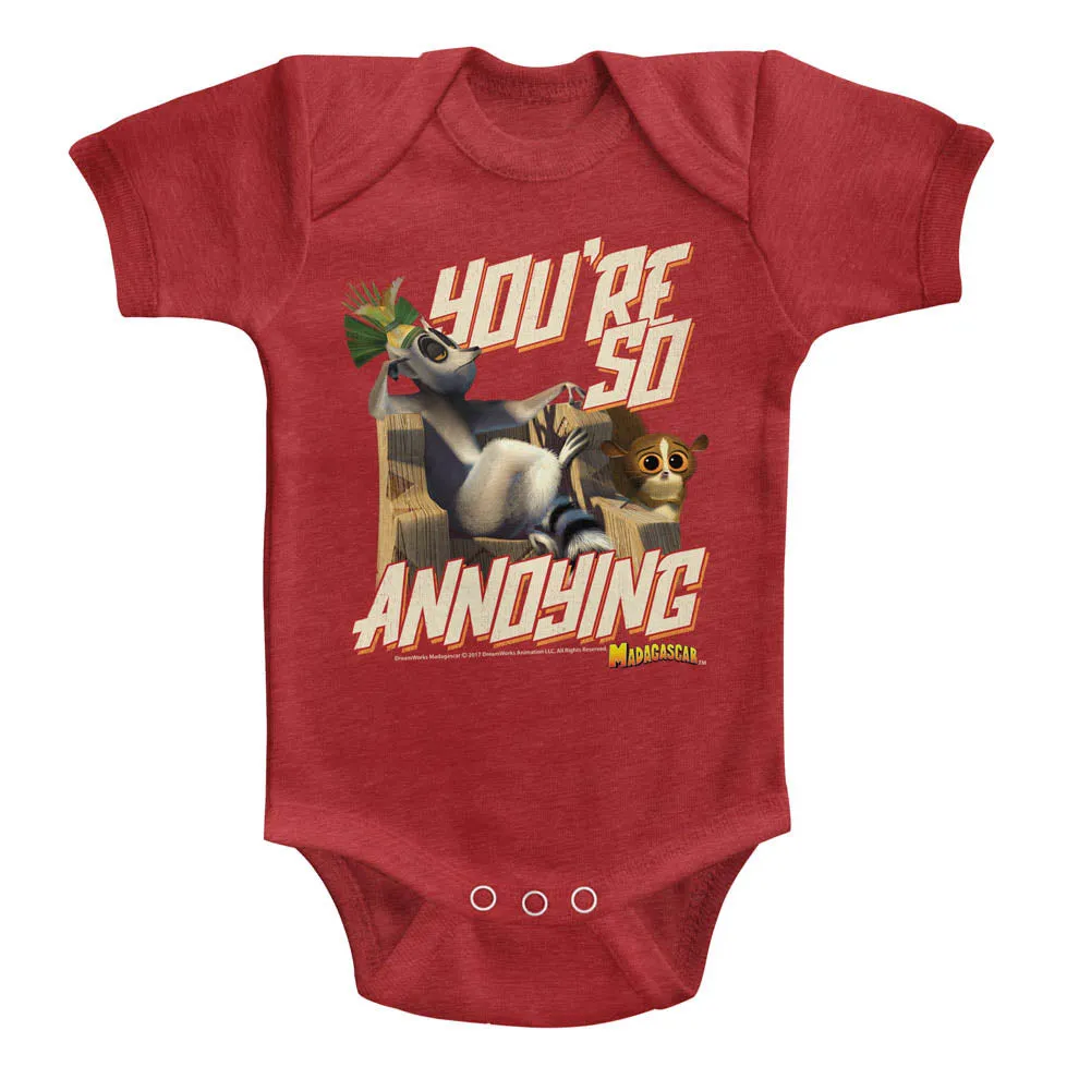 Madagascar Annoying Baby Heather Bodysuit