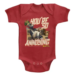 Madagascar Annoying Baby Heather Bodysuit