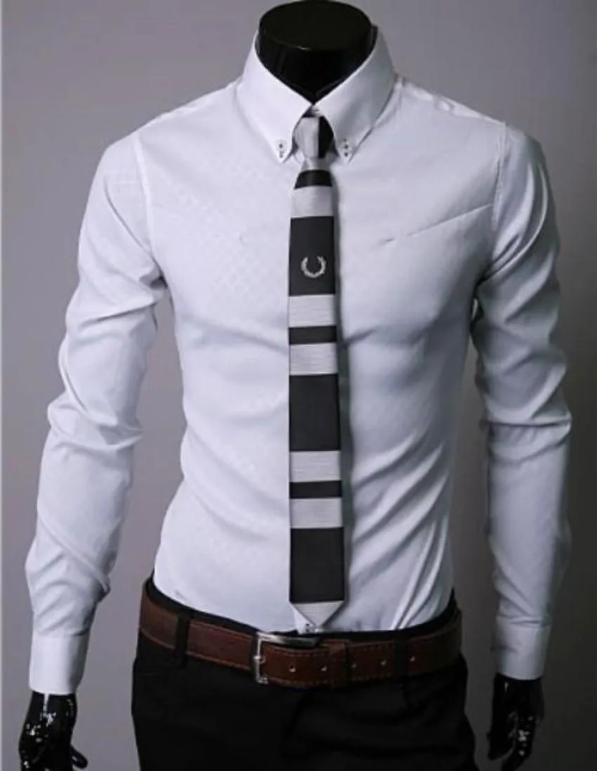 Mens Jacquard Slim Fit Button Down Shirt