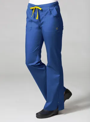 Multi Pocket Flare Pant XS-2XL by Maevn (Petite) /  ROYAL BLUE/YELLOW TRIM