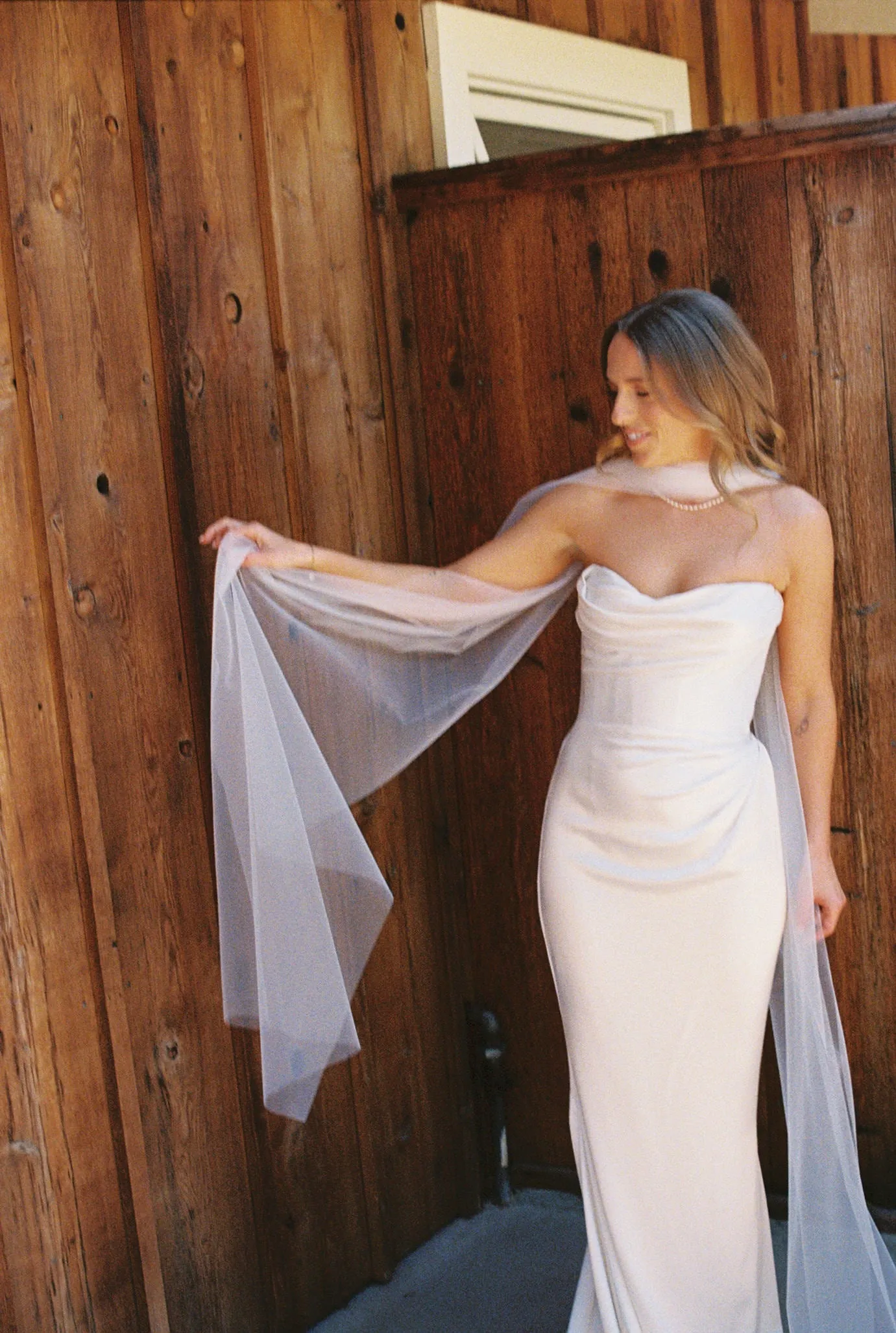 Narrow Tulle Bridal Scarf, Chic Wedding Neckerchief
