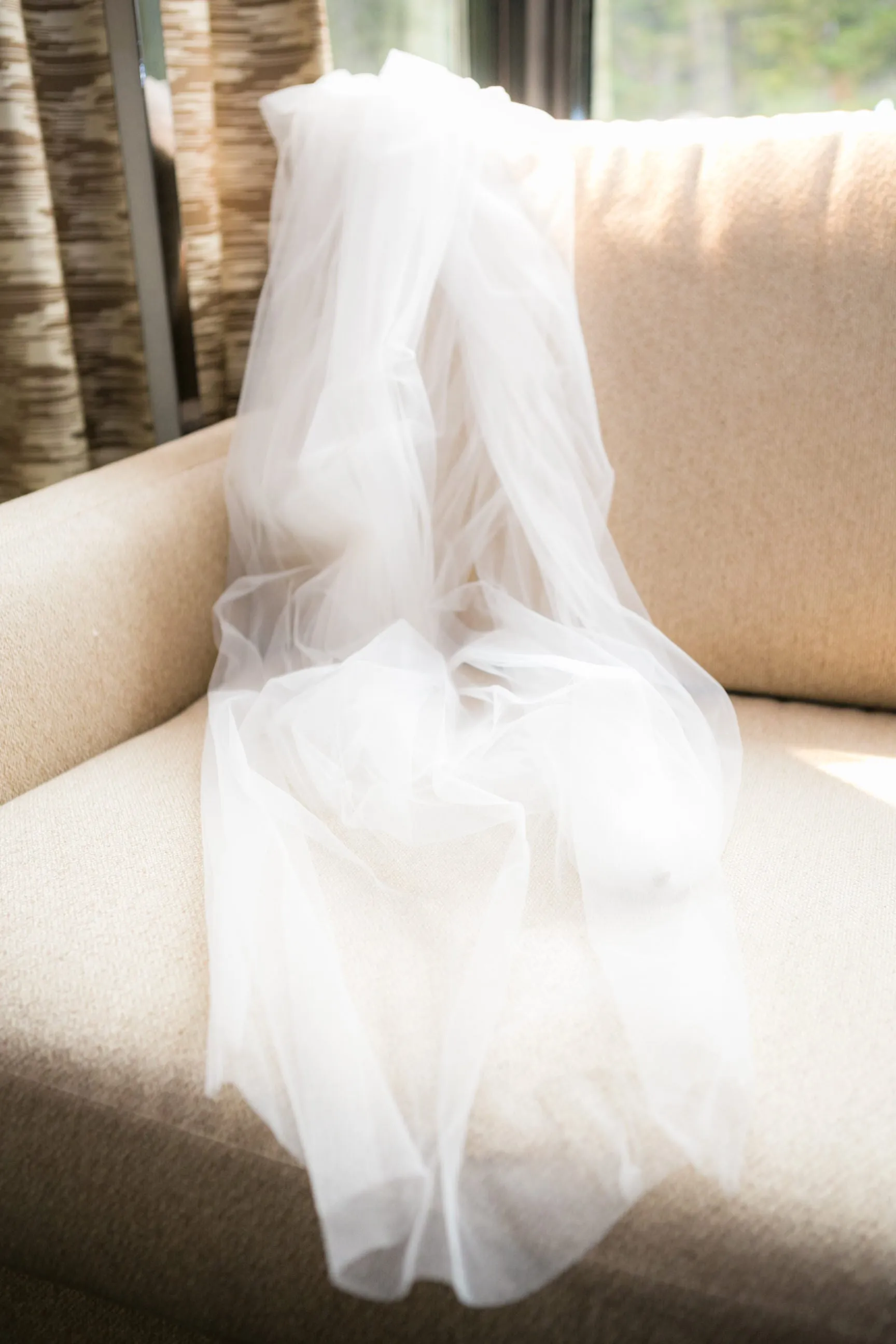 Narrow Tulle Bridal Scarf, Chic Wedding Neckerchief