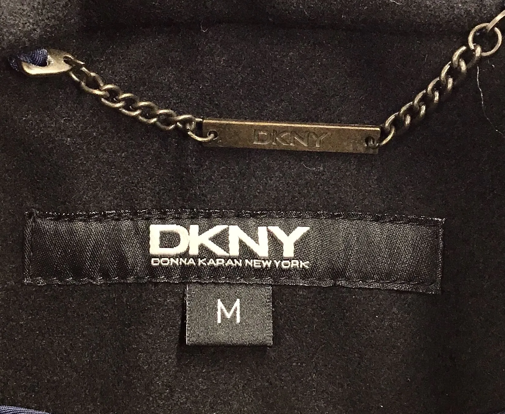 NWT DKNY Women's Black Peacoat - Size M