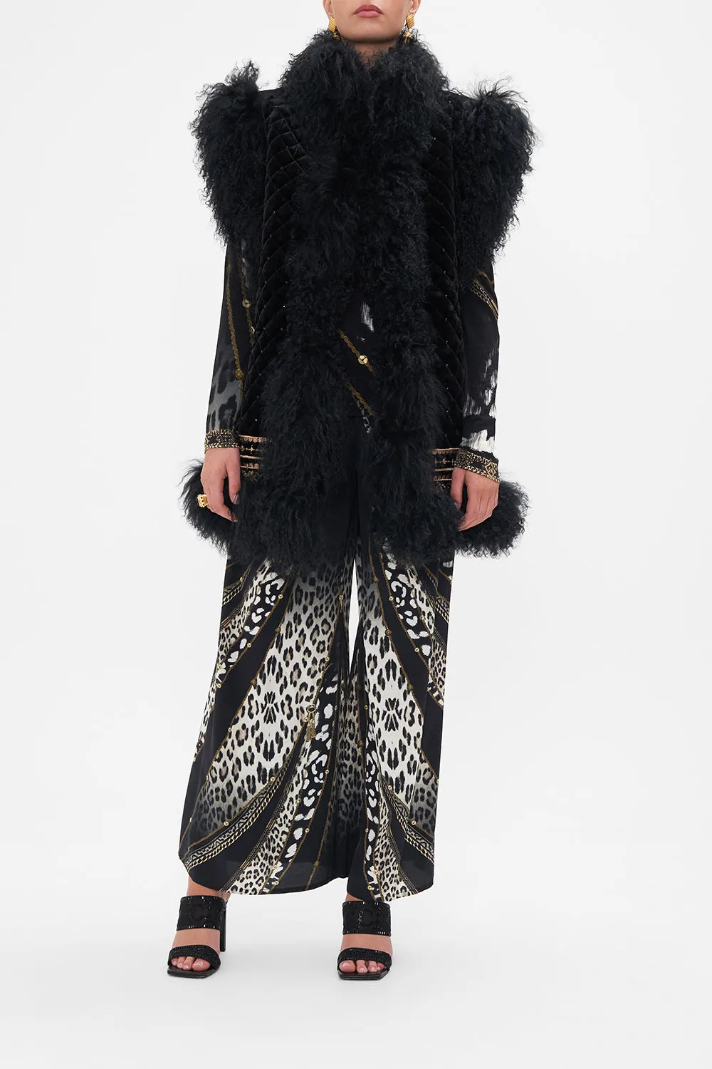 OVERSIZED FEUX FUR GILET UNTAMED ROYALTY