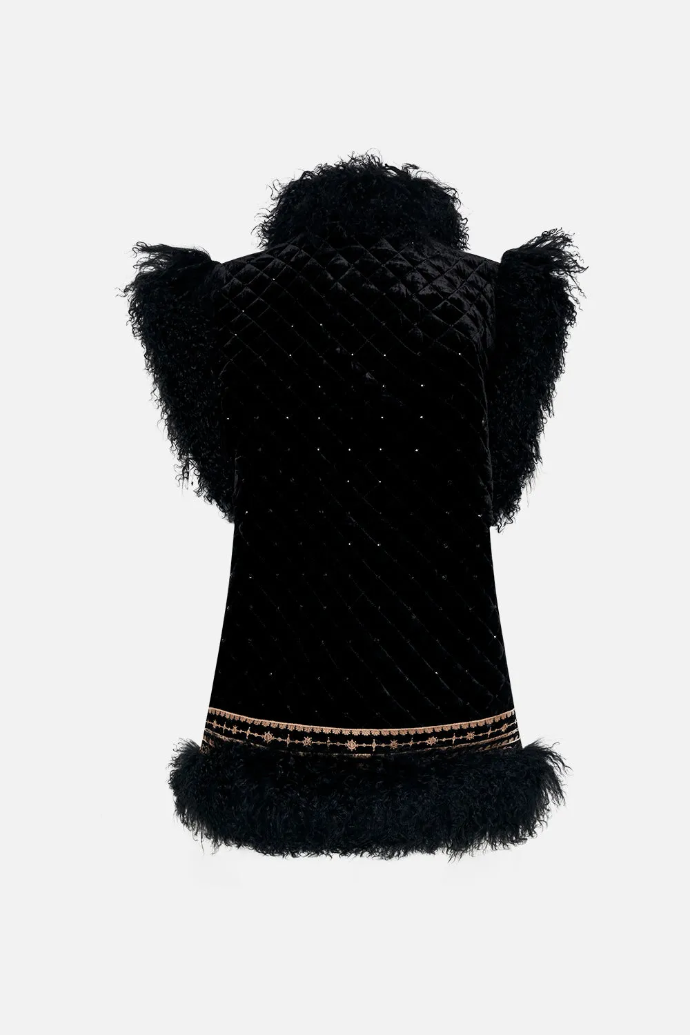 OVERSIZED FEUX FUR GILET UNTAMED ROYALTY