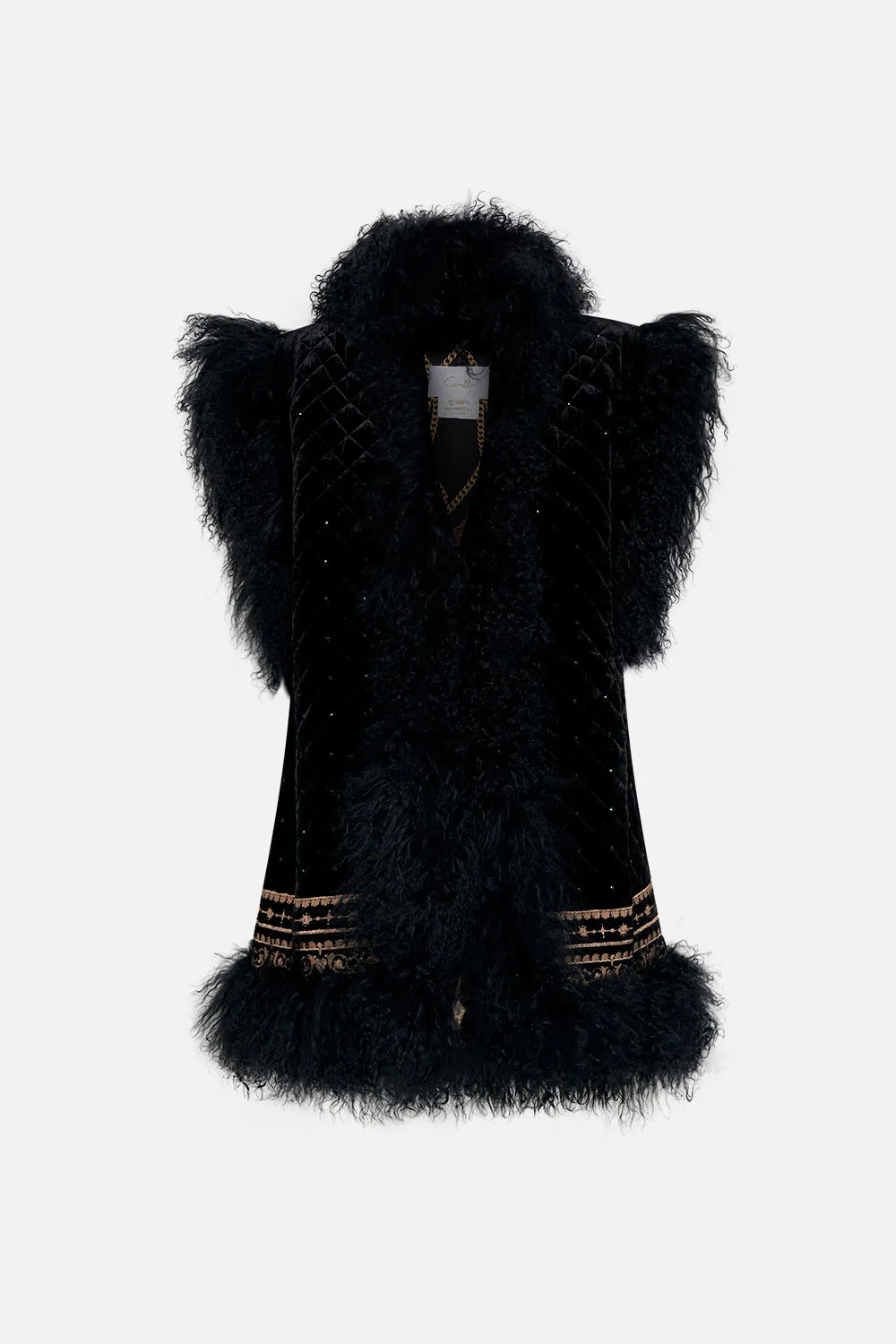 OVERSIZED FEUX FUR GILET UNTAMED ROYALTY