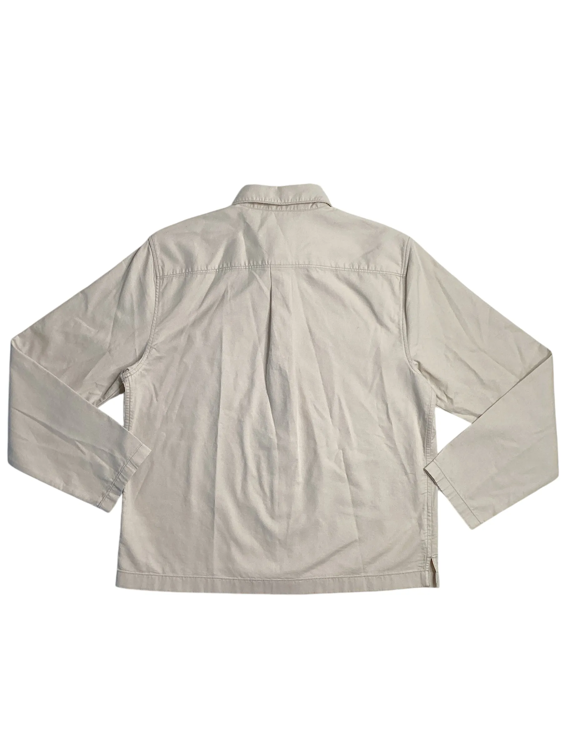 Perry Ellis Mens Beige Button Down Shacket Coat XL