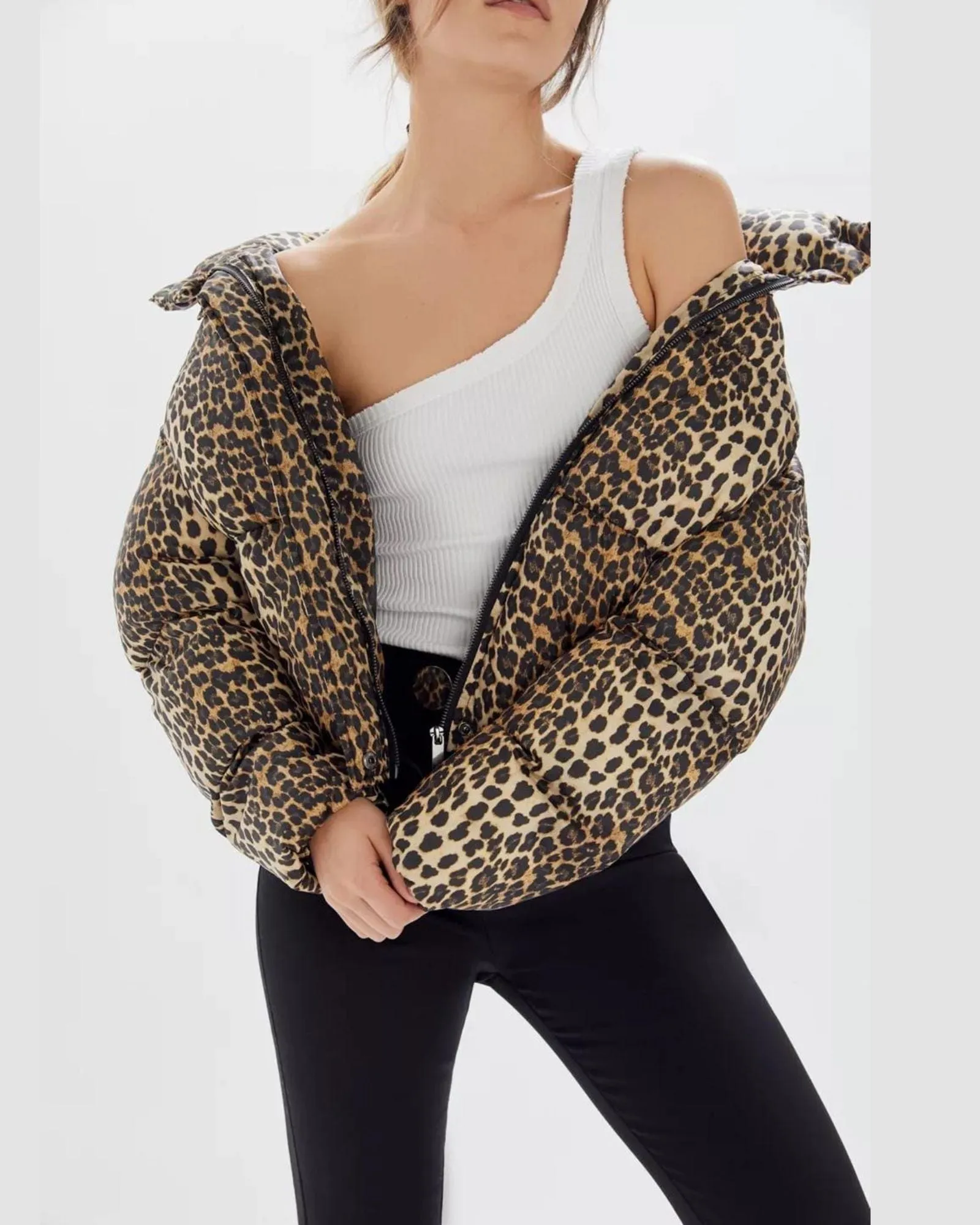 "Paula" Leopard Puffer Coat