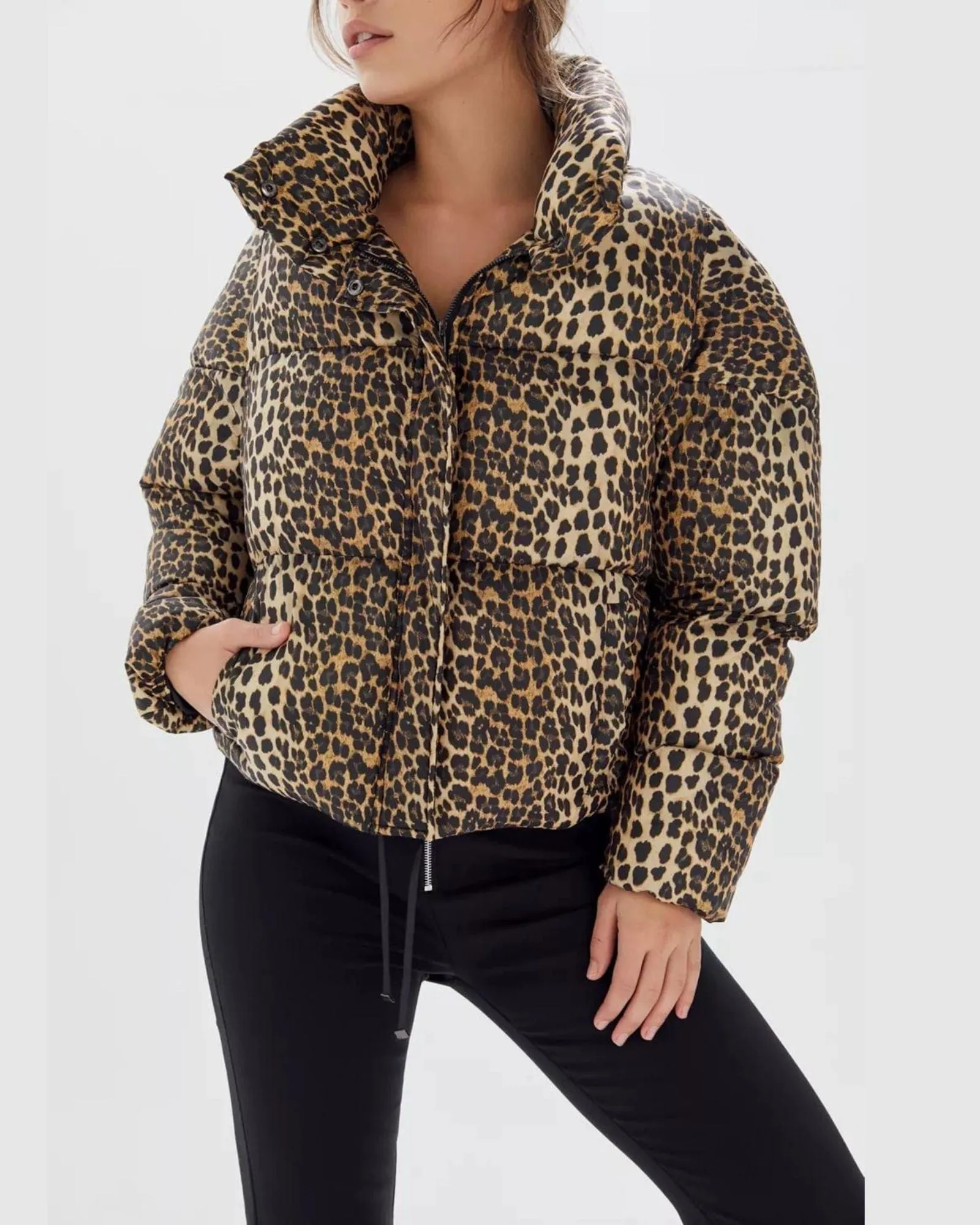 "Paula" Leopard Puffer Coat