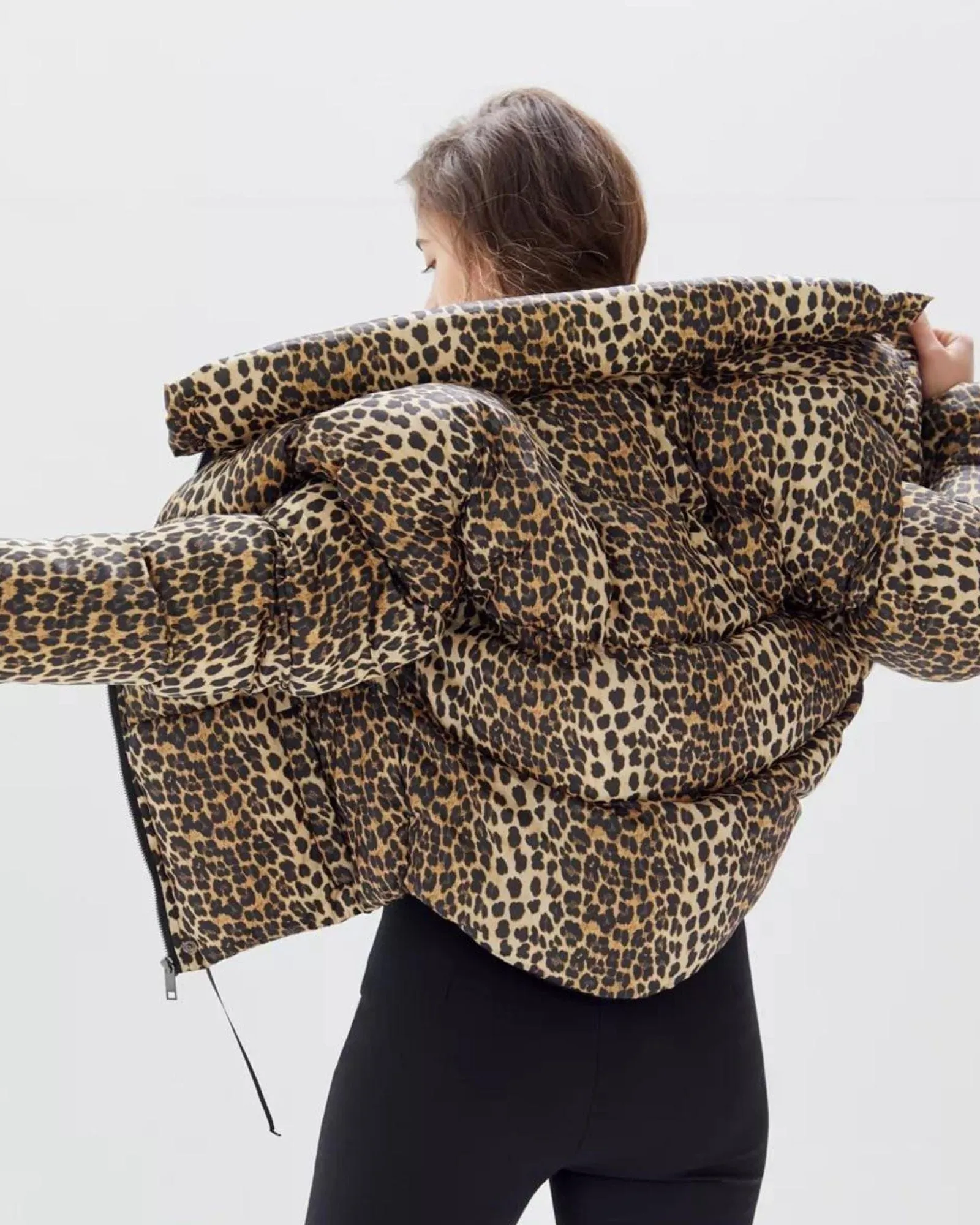 "Paula" Leopard Puffer Coat