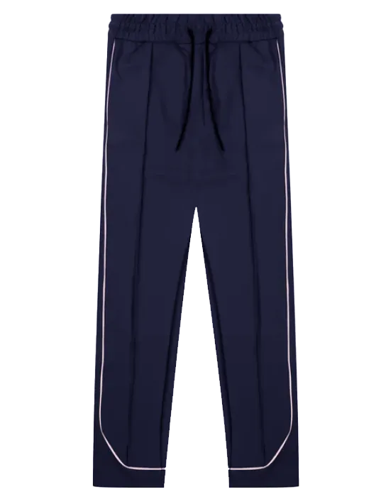 RICHIE LE PLEATED TRACK PANTS NAVY/WHT - RLC-427