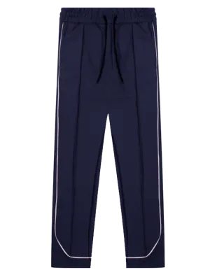 RICHIE LE PLEATED TRACK PANTS NAVY/WHT - RLC-427