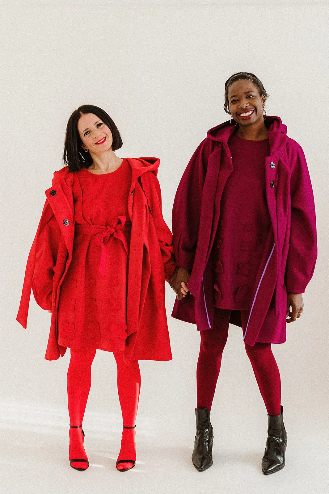 Scallop Wallis - Pleated Coat with Hood and Bow
