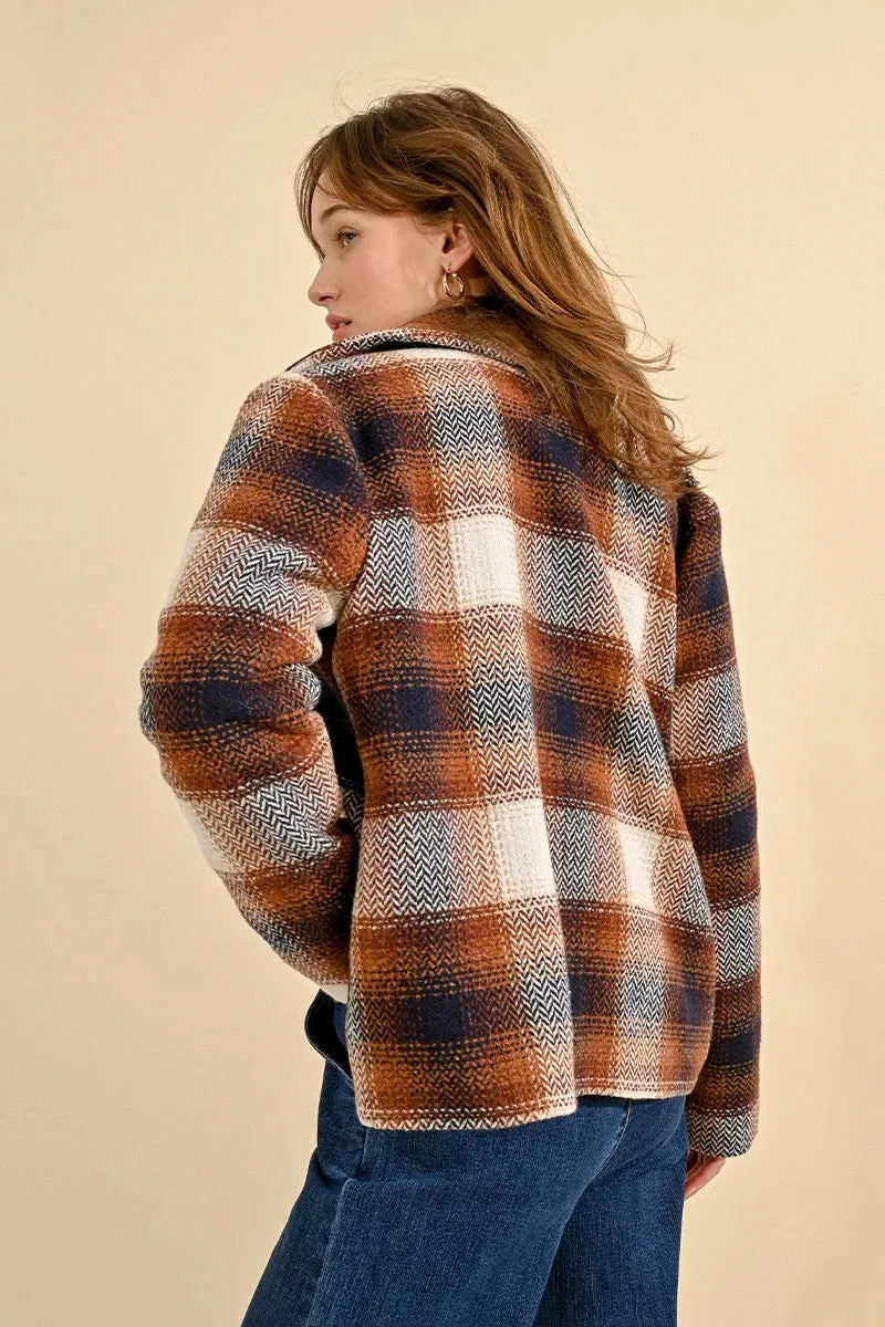 Short Plaid Coat - Online Only