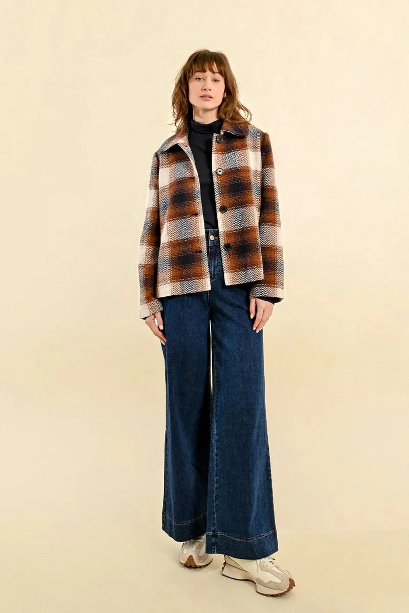 Short Plaid Coat - Online Only