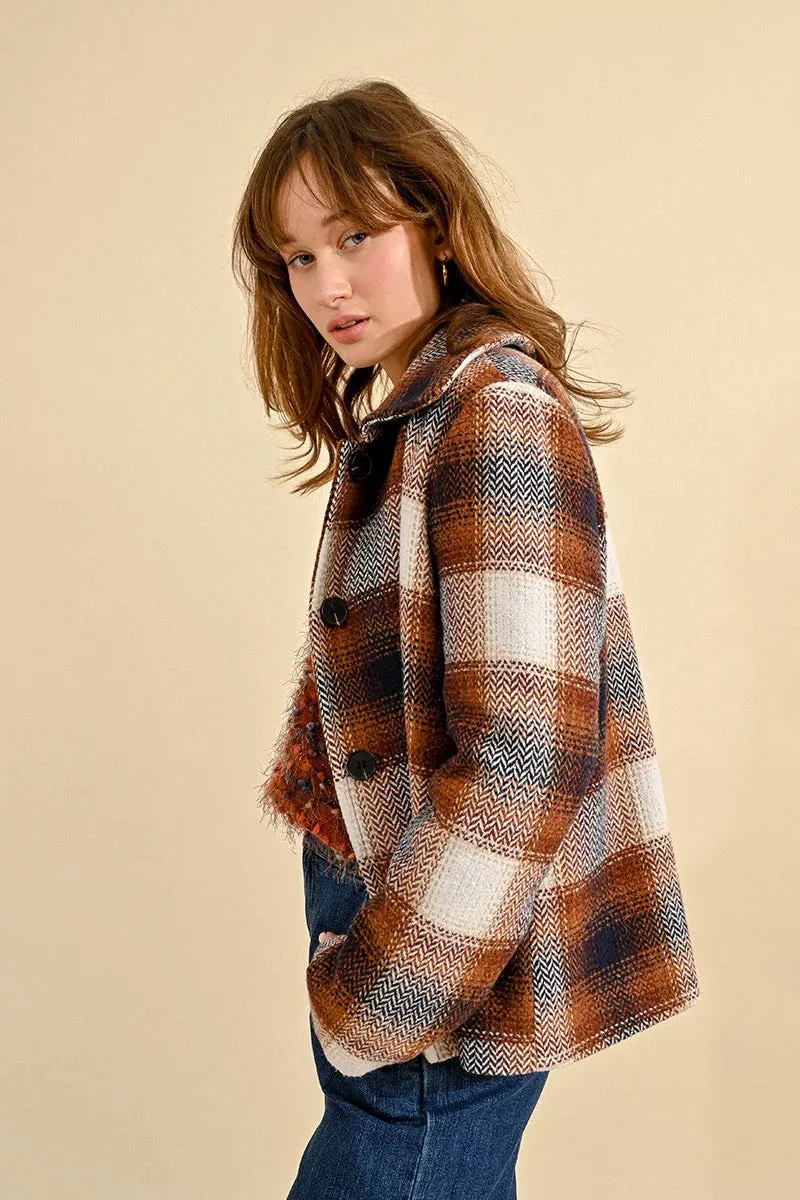 Short Plaid Coat - Online Only